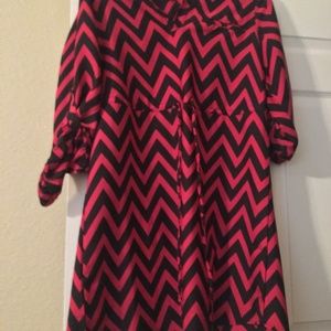 Dots Large Red and Black Blouse